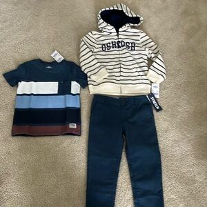 OshKosh Striped Hoodie and Outfit Set